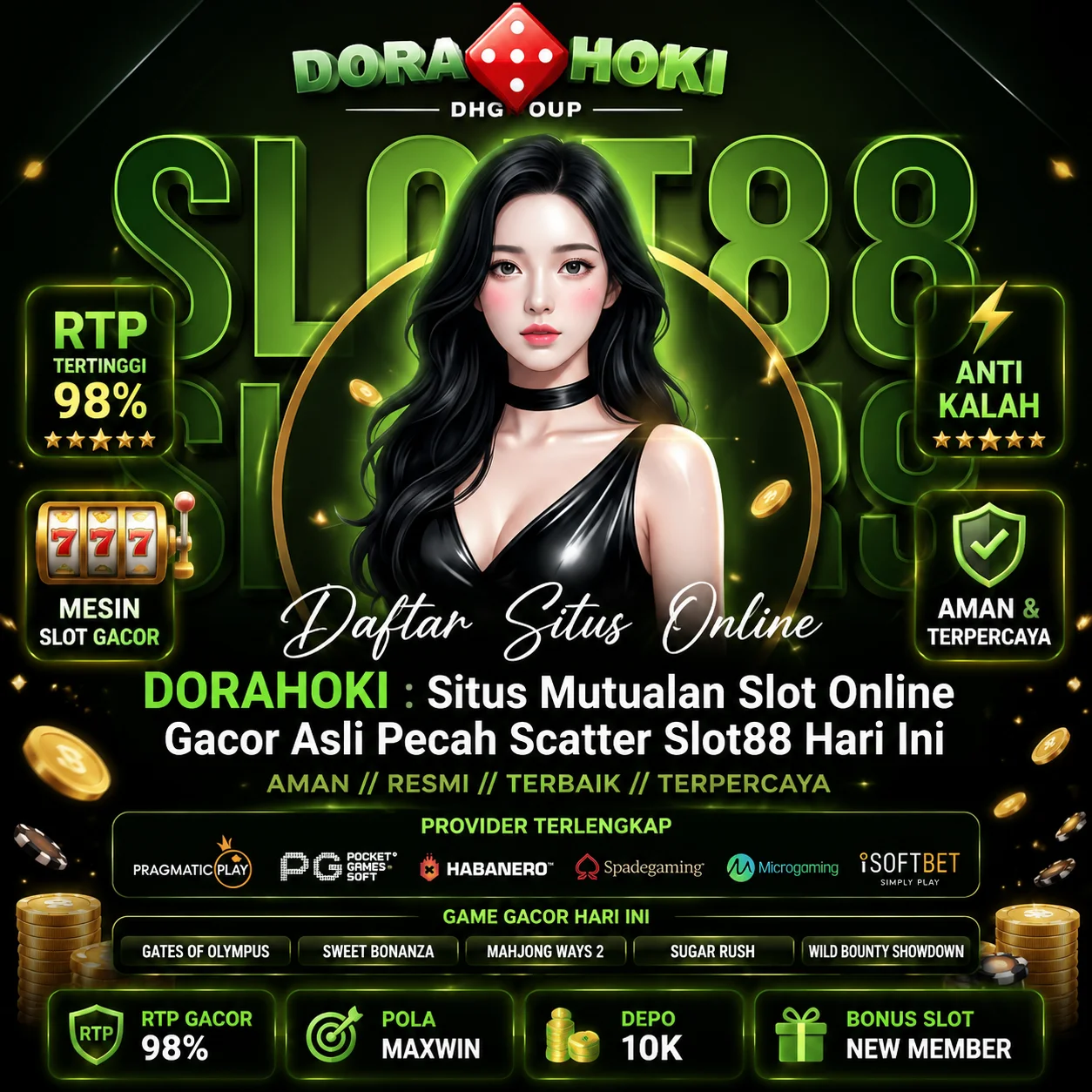 DORAHOKI : Situs Mutualan Slot Online Gacor Asli Pecah Scatter Slot88 Hari Ini